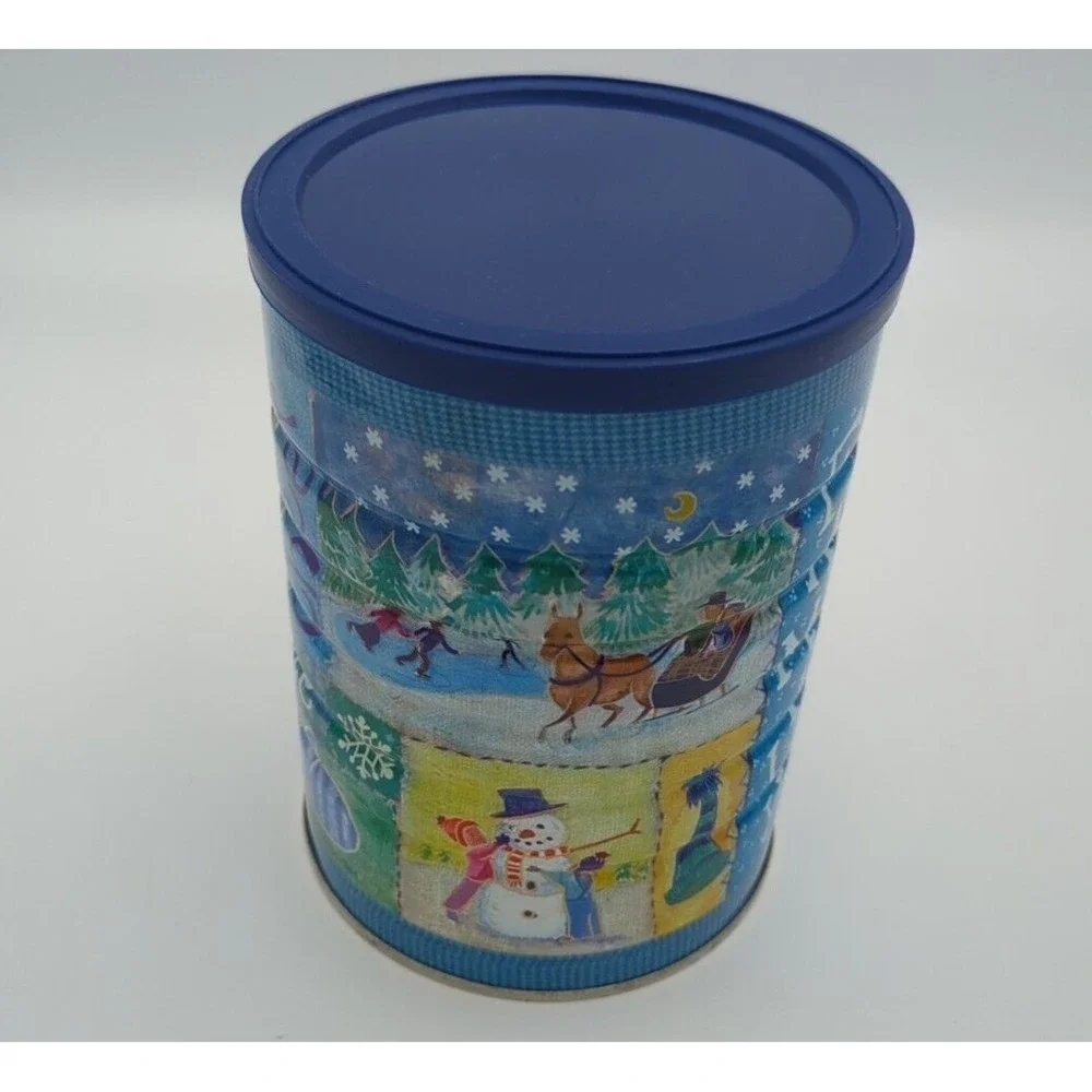 2004 Maxwell House Coffee Winter‎ Series Collectible Coffee Tin Blue Lid Vtg